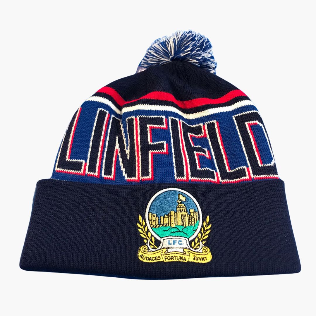 Linfield Navy and Red Bobble Hat