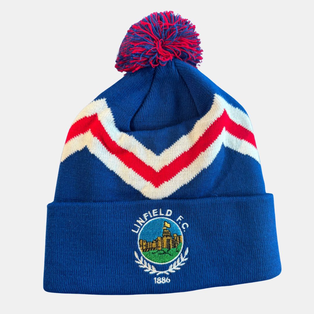 Linfield Blue Vintage Bobble Hat