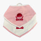 Linfield FC Baby Bib Set - Pink & White (2 Pack)