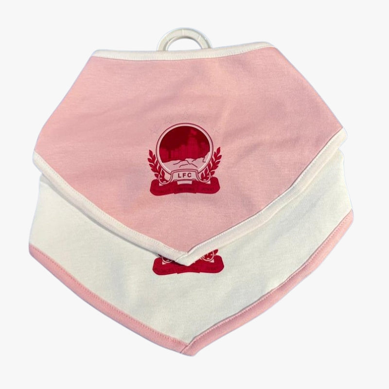 Linfield FC Baby Bib Set - Pink & White (2 Pack)