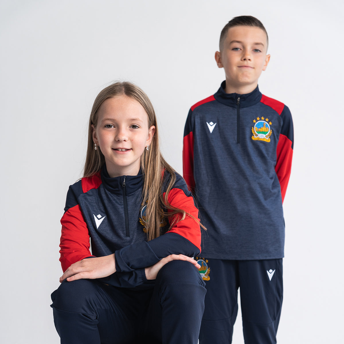 24/25 IZEL 1/4 Zip Sweatshirt (Navy & Red) Junior