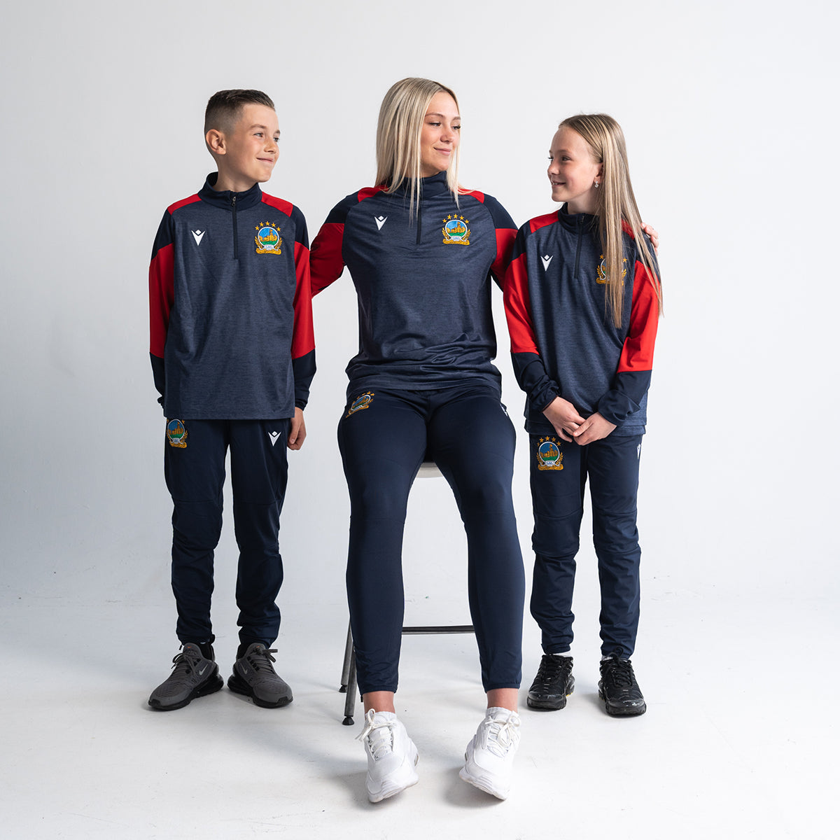 24/25 IZEL 1/4 Zip Sweatshirt (Navy & Red) Junior