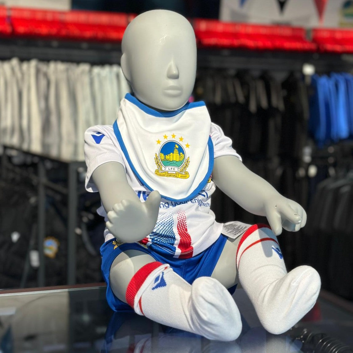 Linfield FC Baby Bib Set - Blue & White (2 Pack)