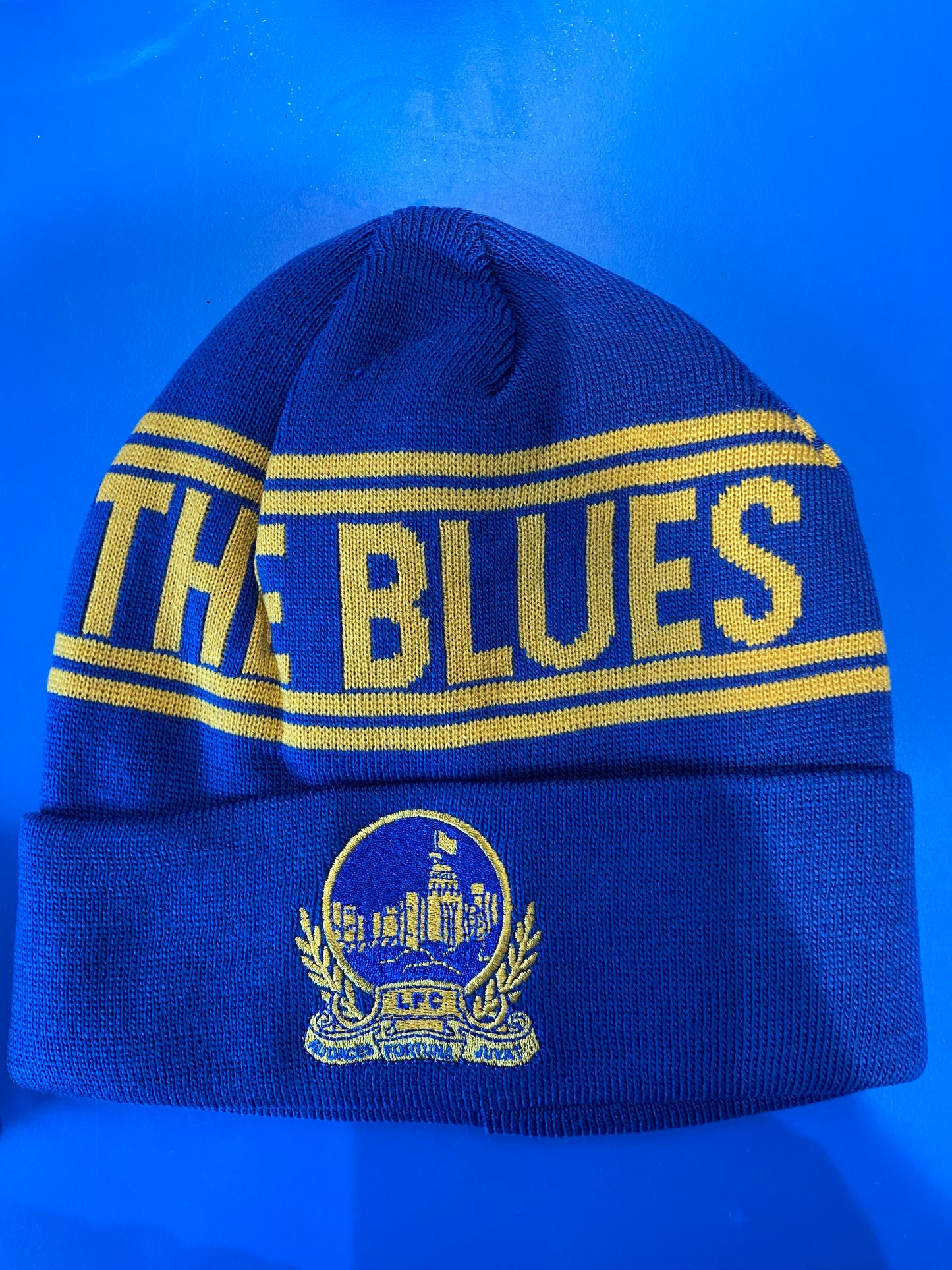 Blue/Gold Beanie Hat