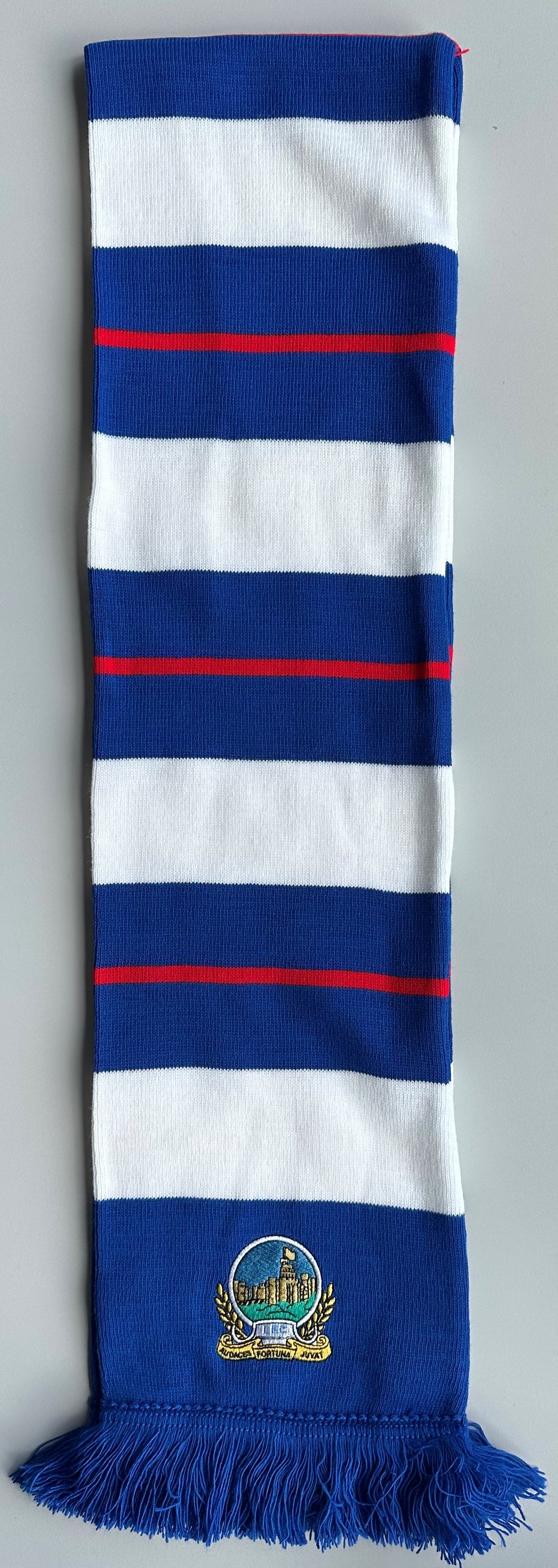 Blue White and Red Bar Scarf